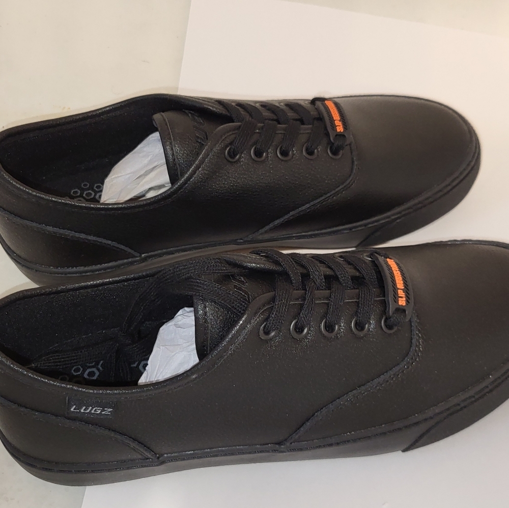 Lugz Womens Classic Slip Resistant Black Sneakers